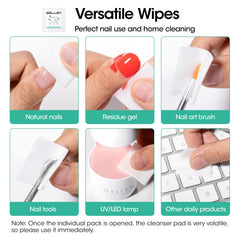 GELLEN remover pads individually wrapped for on-the-go nail care.