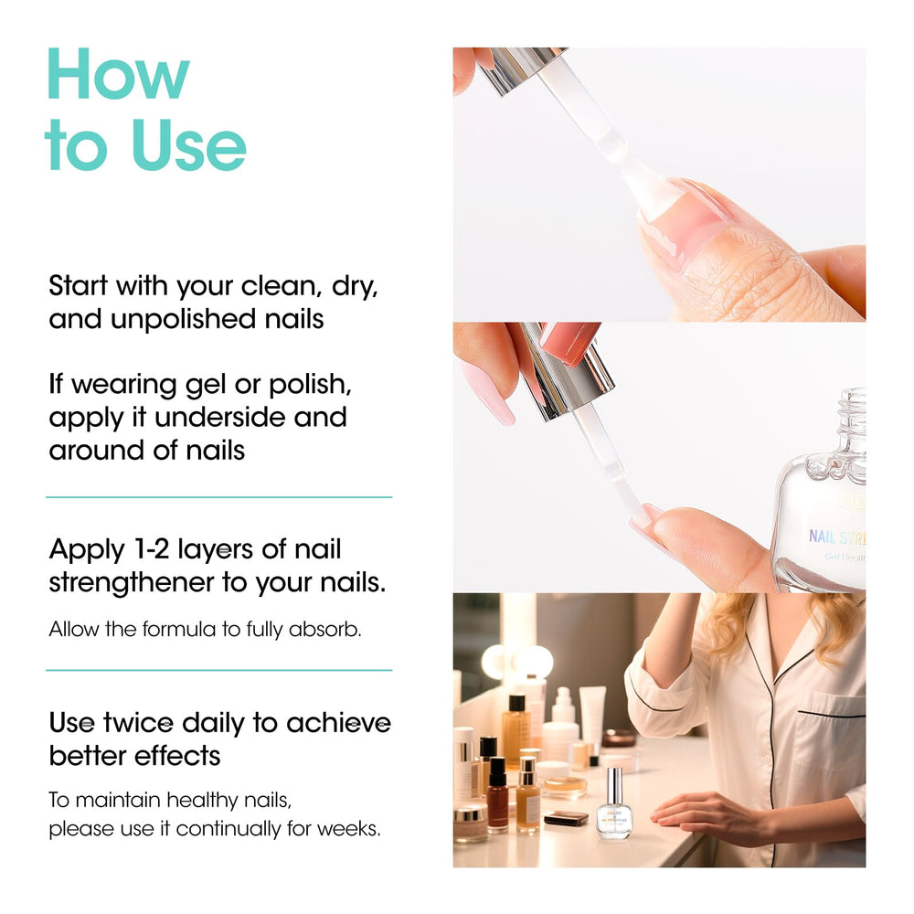 Nighttime application of GELLEN Unscent Nail Strengthener