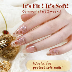 GelMala oriental design nails after application display glossy, long-lasting finish.