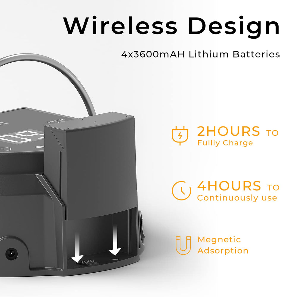Gelpal removable battery pack for uninterrupted gel curing sessions.
