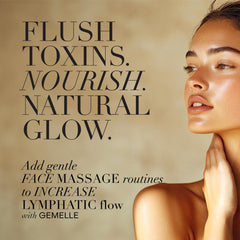 Gemelle Lymphatic Face Oil night application provides deep nourishment.
