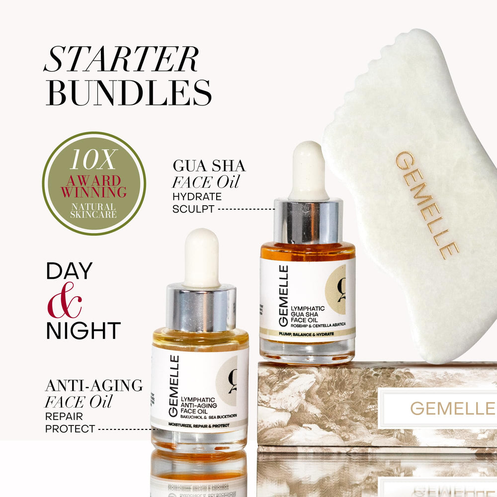 15ml travel-size GEMELLE packaging ready for on-the-go routines