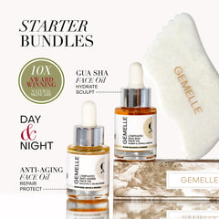 15ml travel-size GEMELLE packaging ready for on-the-go routines