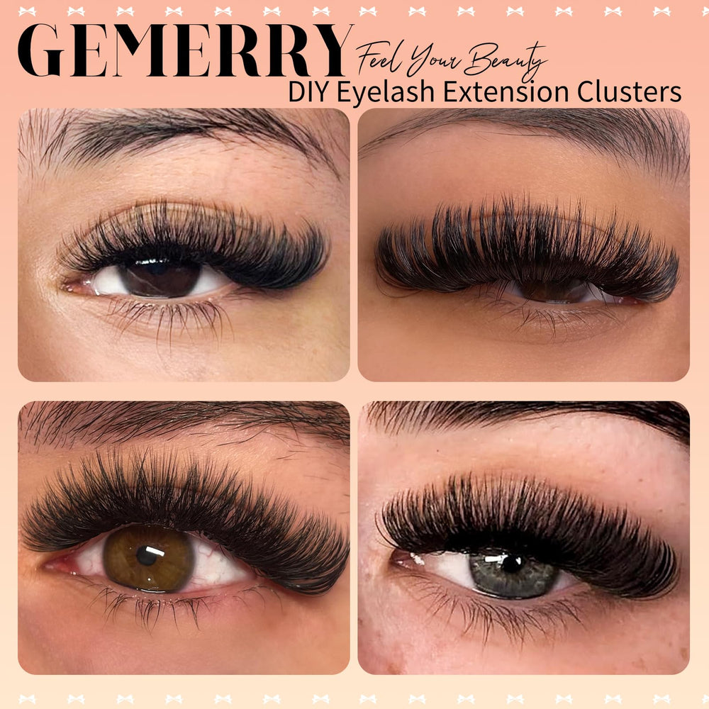 Gemerry lash clusters 40D curl for subtle volume boost.