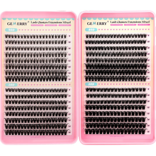 GEMERRY lash clusters four-style pack for versatile daily looks