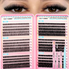 GEMERRY Lash Clusters Kit box showing diverse 565 lashes for versatile looks.