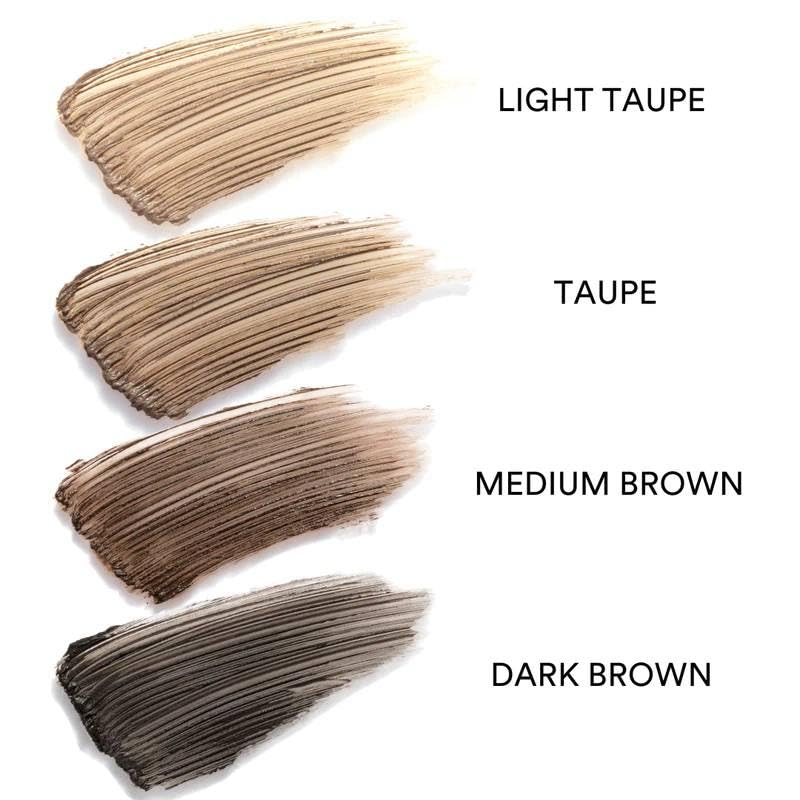 Gen See Arch Support Brow Powder Gel in use with a brush for groomed, fuller brows.