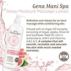 Gena Mani Spa Massage Lotion pink grapefruit scent for refreshing massage sessions