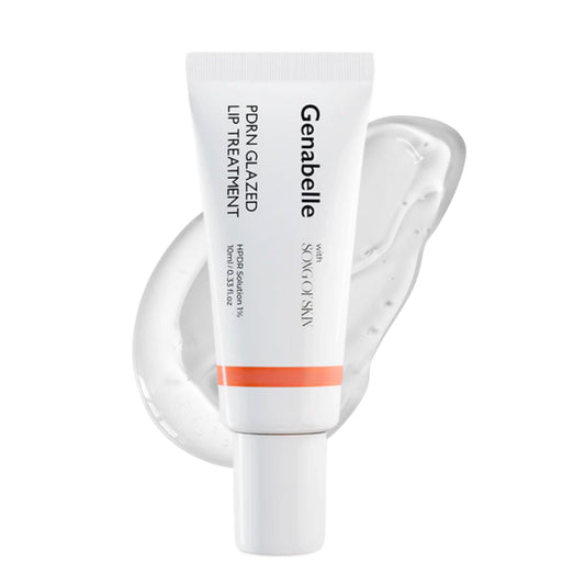 Genabelle PDRN Glazed Lip Treatment close-up showing creamy hydration for dry lips