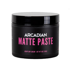 Generic Arcadian Matte Paste jar front view highlighting heavy hold for versatile styles.