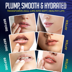 Generic collagen lip mask apply closeup demonstrates hydration and smooth texture.