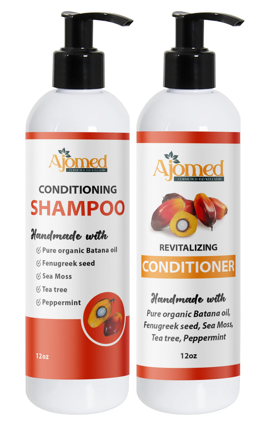 Generic Handmade Shampoo bottle with Batana oil for nourished hair.