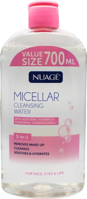 Generic micellar water front bottle showing full packaging and volume benefit