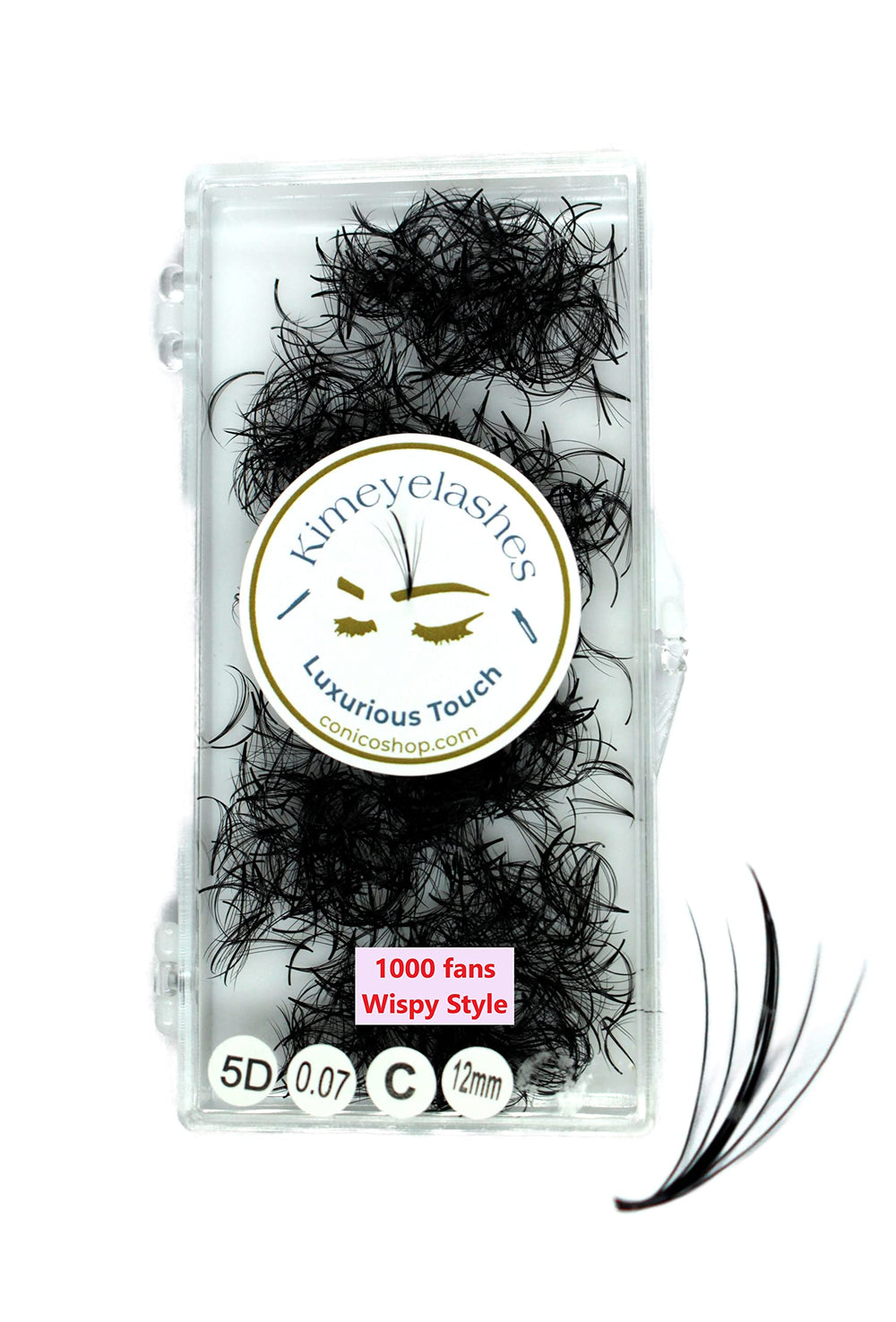 Generic Premade Wispy Fans spikes lash extensions for dramatic volume and eye-opening results.
