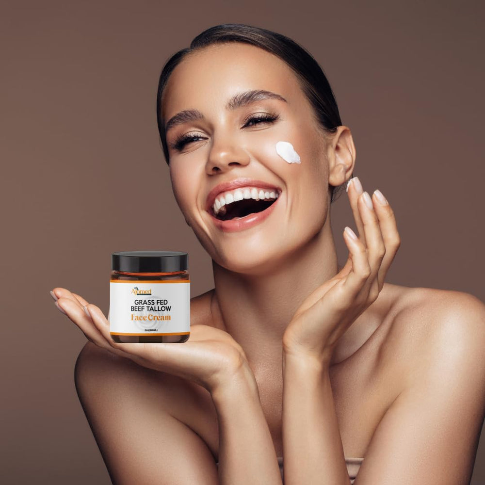 Generic Tallow Face Moisturizer packaging emphasizes sustainable design.
