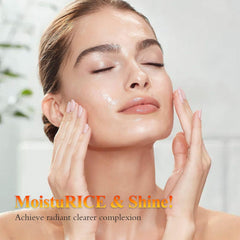 Generic application on face demonstrating gentle patting method