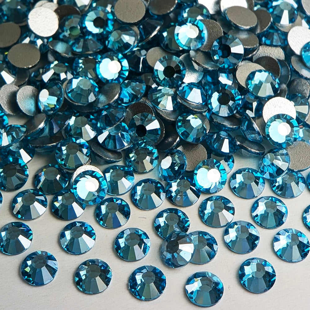 Genie Crystal SS20 Ice Aquamarine rhinestones pack closeup for precise detailing.