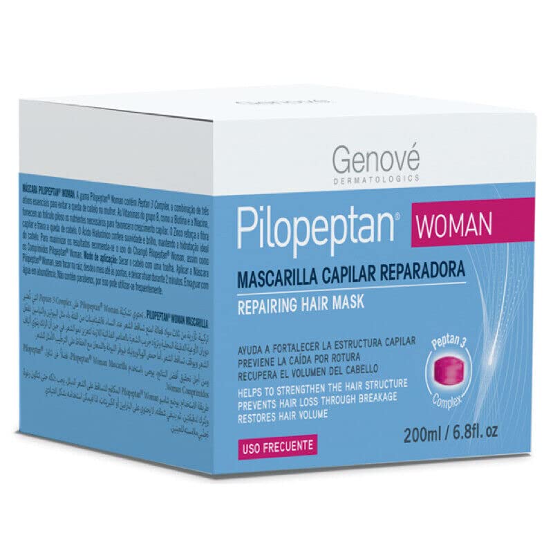 After-use view shows shinier, healthier-looking hair with GENOVÉ Pilopeptan.