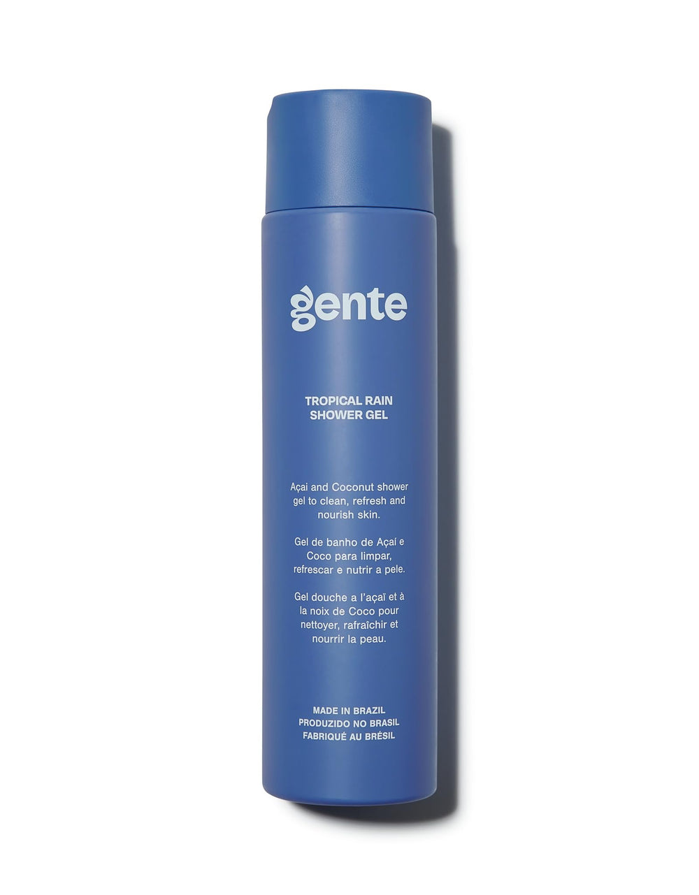 Gente Inc Tropical Rain Shower Gel bottle for refreshing daily cleanse with tropical scent.
