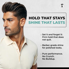 Gentlemen Republic Refined Gel application demonstrates easy styling without flakes.