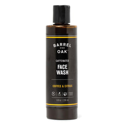 Gentlemen's Hardware Barrel and Oak coffee citrus face wash bottle energizes skin and cleanses pores.