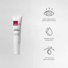 Genucel Eyelid Cream application scene shows gentle, hydrating eyelid care.
