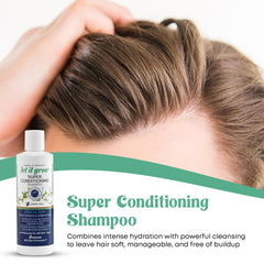 Let-It-Grow Shampoo lavender oil visible for soothing fragrance