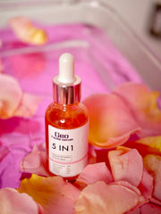 Geo Facial Serum 5-in-1 drops view highlights light, fast-absorbing feel
