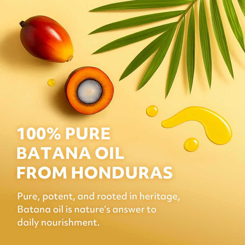 GEO BOUNTY Batana Oil packaging shows 1.7 oz size for travel.