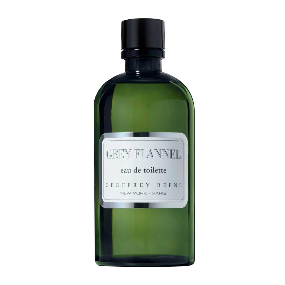 Geoffrey Beene Grey Flannel bottle for men, versatile daily wear fragrance.