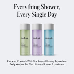 Geologie Cooling Co-Wash offers 4-in-1 benefits for cleanse, condition, mask, and serum.