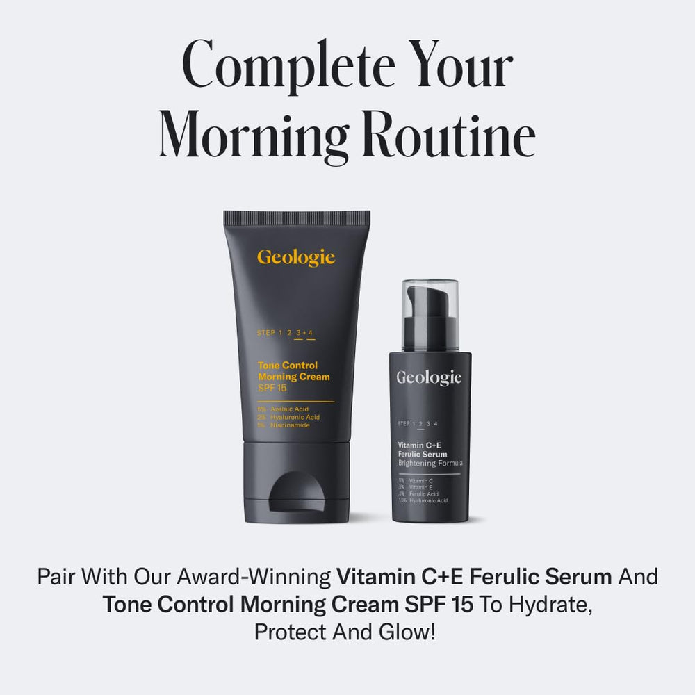 Geologie moisturizing face cream morning routine scene suggests a smooth start to the day.