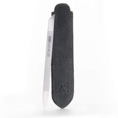 GERMANIKURE grey glass cuticle stick with suede sleeve for precise cuticle pushing.