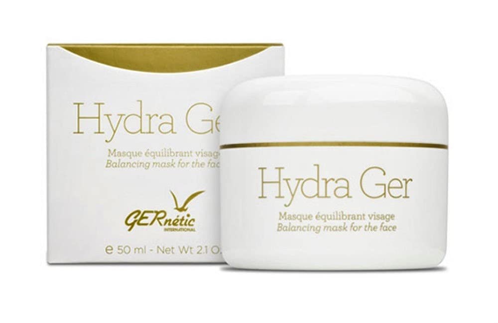 GERne'tic Hydra GER balancing mask jar 2.1oz opened, highlighting nourishing formula.