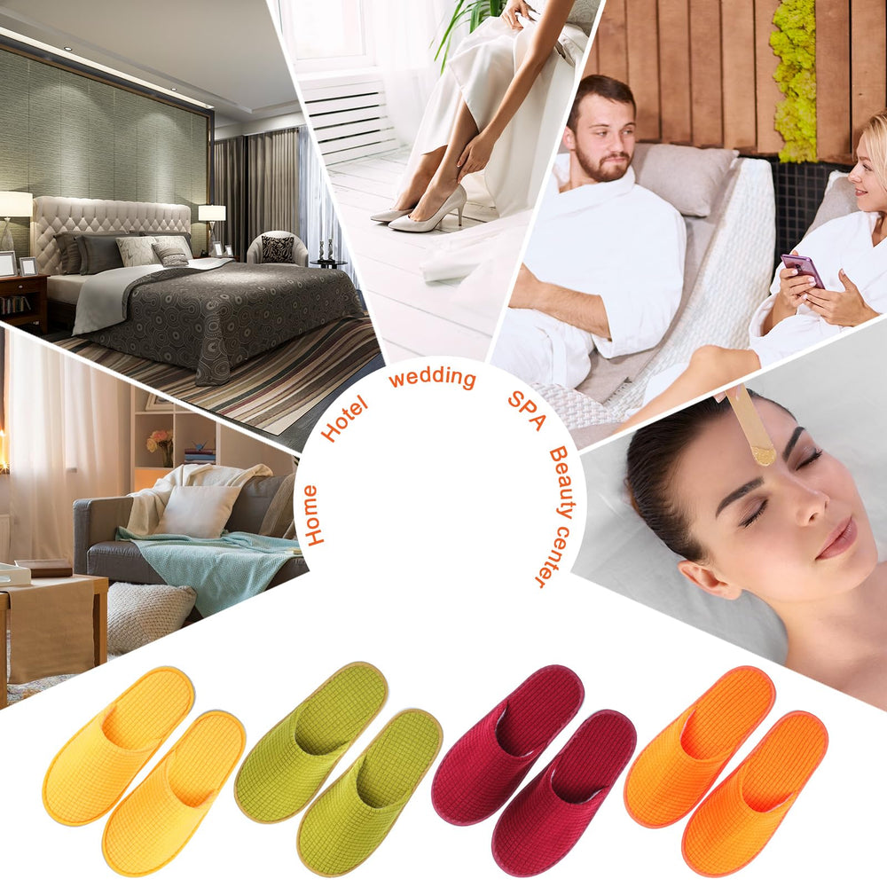 Geyoga closed-toe design keeps feet warm indoors with breathable toweling.
