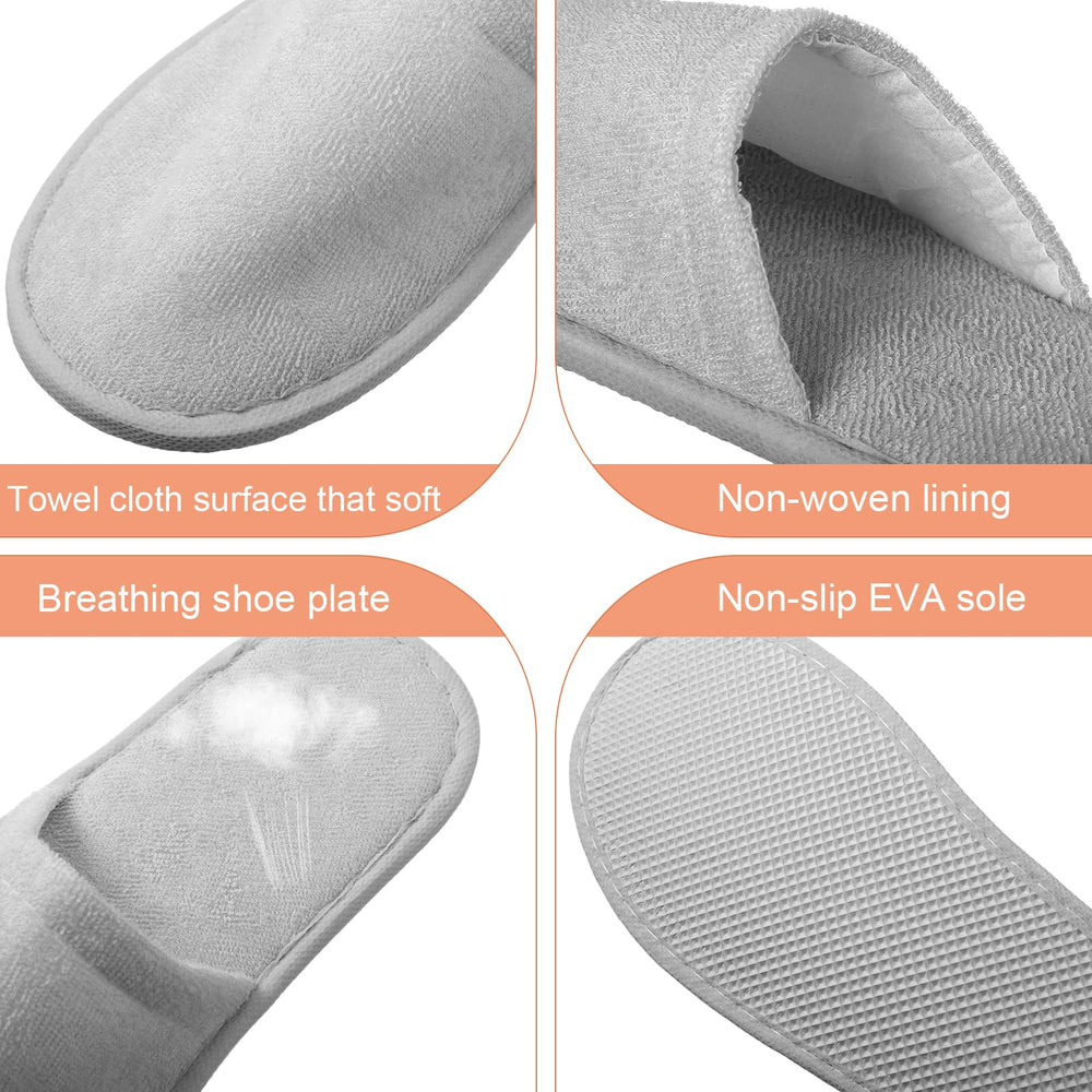 Geyoga guest slippers measure 11x4.3 inches for comfortable fit.