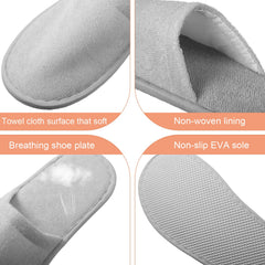Geyoga guest slippers measure 11x4.3 inches for comfortable fit.