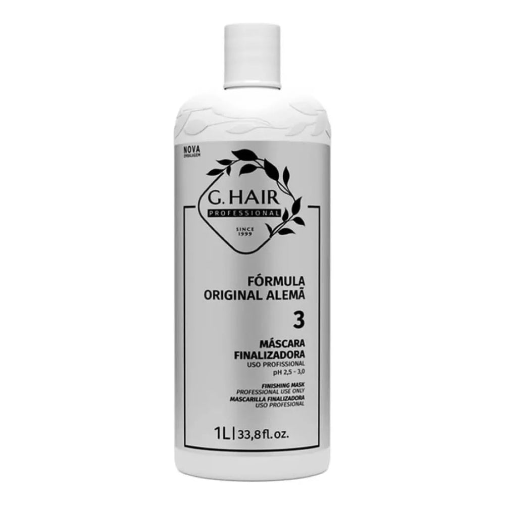 G.HAIR deep hydration keratin treatment bottle focus for nourished hair.