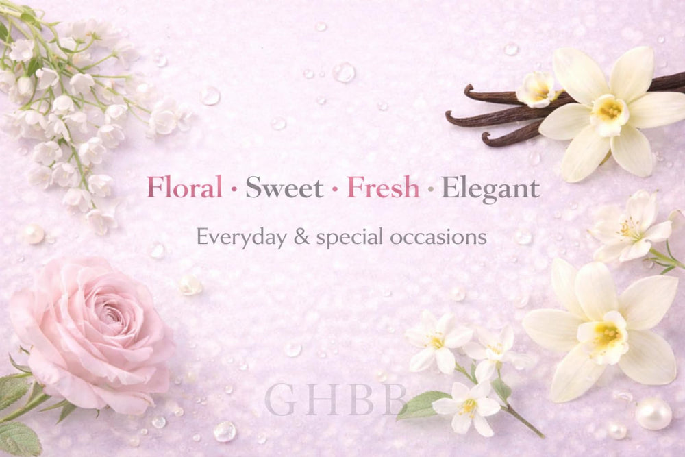 GHBB sample-not-for-sale vials for trying scents safely.