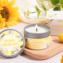 GiftPeak vanilla candle delivering relaxing aroma for unwinding evenings.