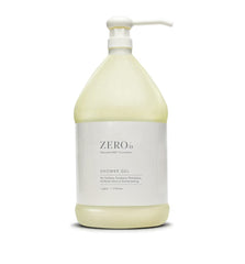 Gilchrist and Soames Zero% unisex shower gel bottle front, promoting daily cleansing with a clean scent.