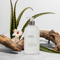 Ingredients graphic of Gilchrist and Soames Zero% Lotion showing parabens-free formula