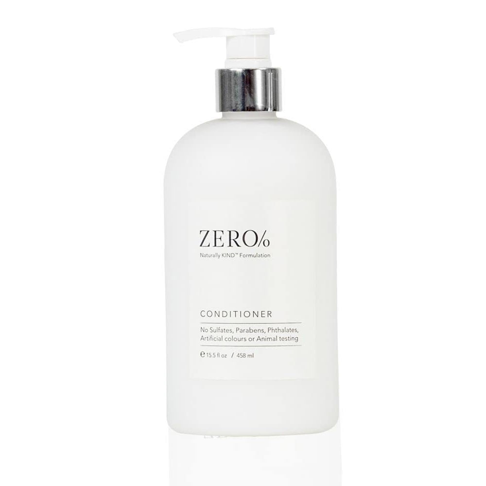 Gilchrist & Soames Zero% Unisex Conditioner bottle pour shows refreshing hydration for all hair types.