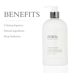Gilchrist & Soames Zero% Unisex Conditioner label closeup highlights clean, toxin-free formula.