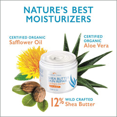 GILDEN TREE Skin Repair Cream texture close-up shows rich, non-greasy hydration.
