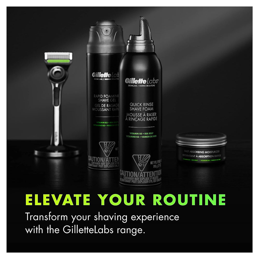 Gift-ready Gillette Labs Quick Rinse Foam with sleek design and easy application