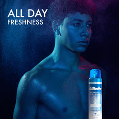 Three-pack display of Gillette tropical breeze deodorant for everyday convenience