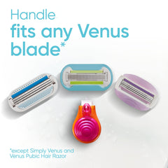 Gillette Venus Snap Cosmo Pink close-up shows diamond-coated blades.
