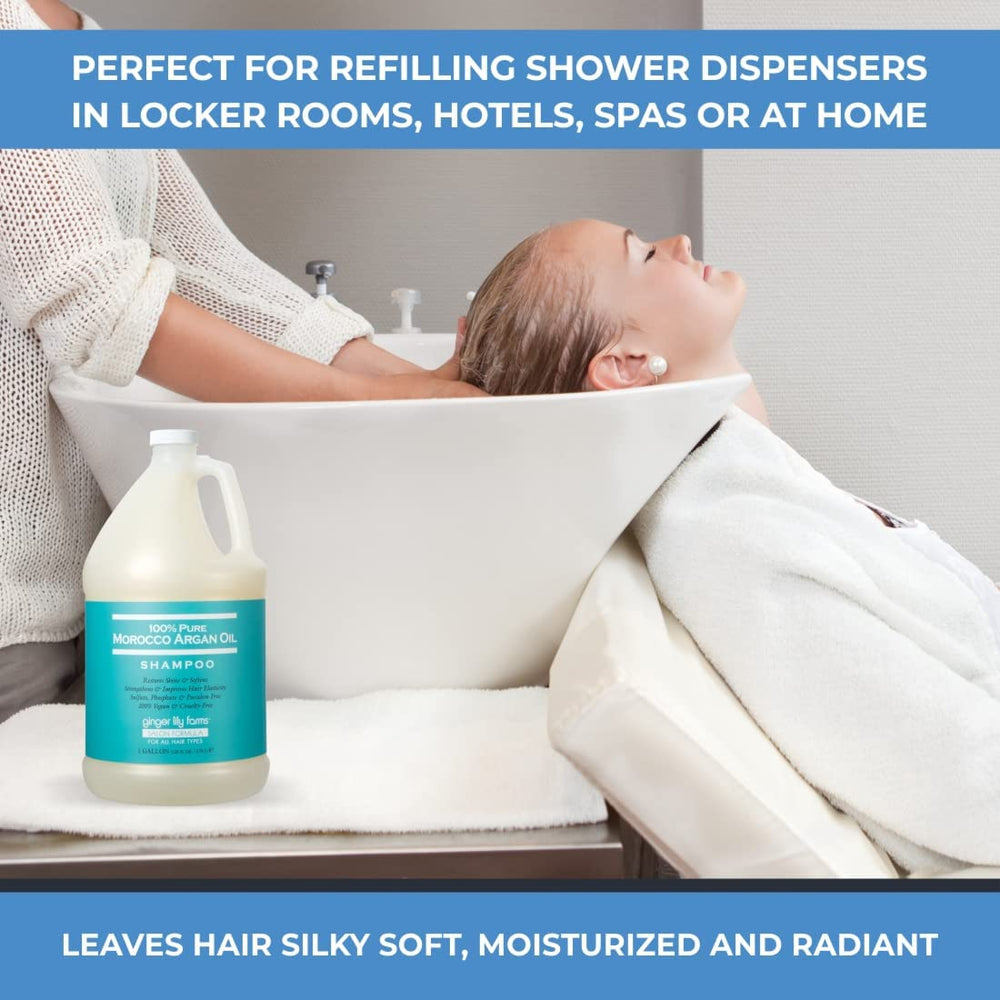 Ginger Lily Farms argan aroma image conveys lasting scent after use.