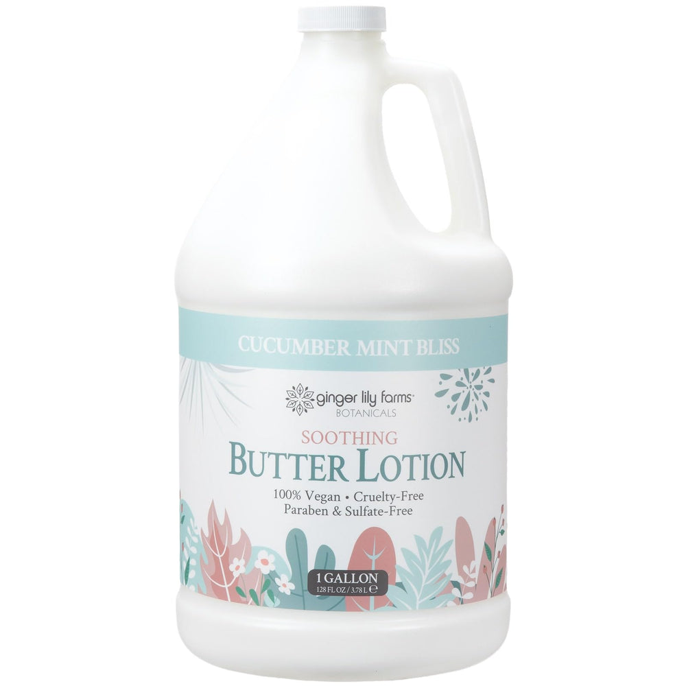 Ginger Lily Farms Botanicals soothing butter lotion bottle for deep hydration